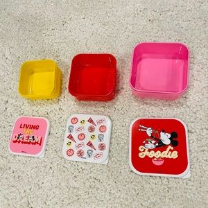💙Disney Mickey Mouse 3 Pack Stacking Lunch Boxes💙